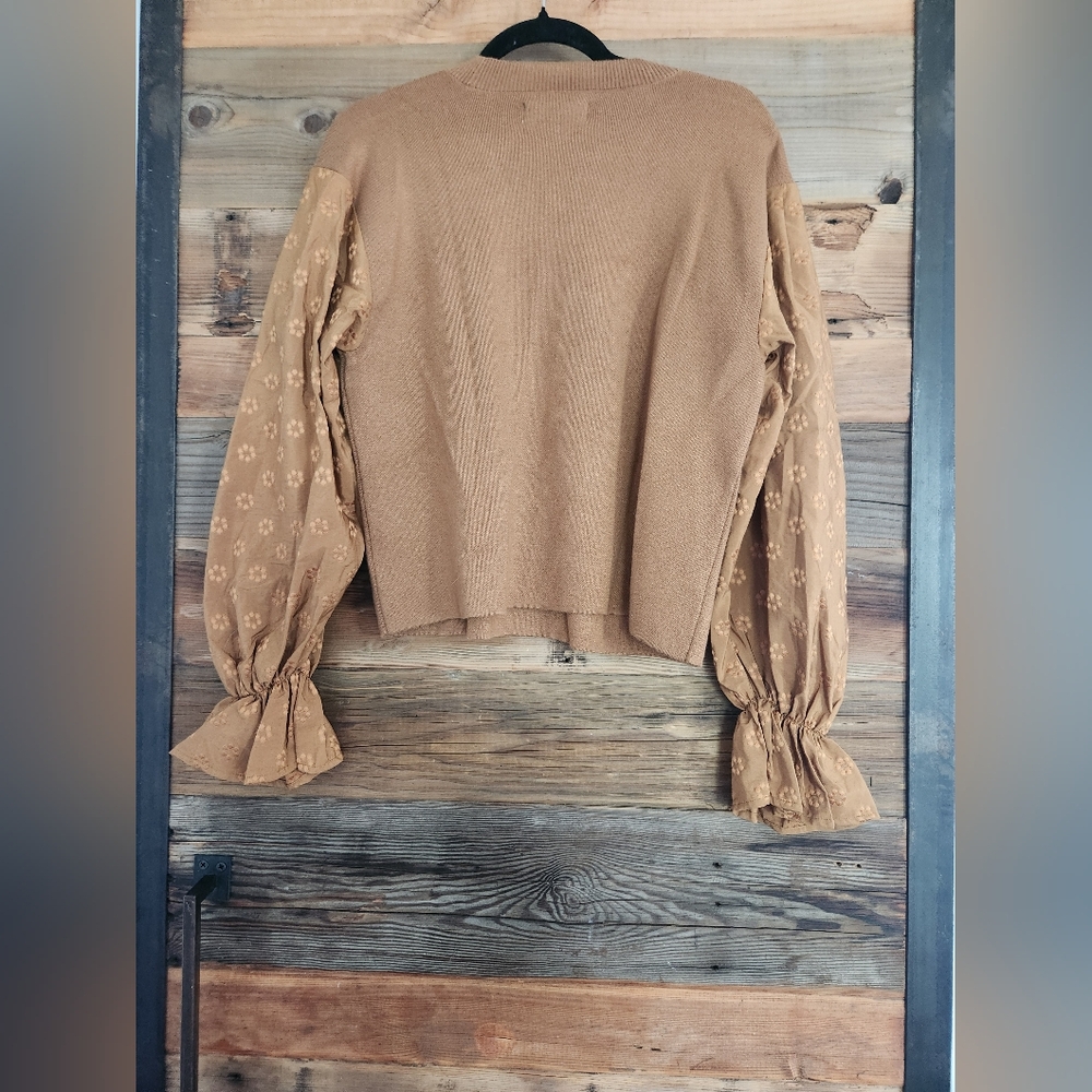 NWT By Anthropologie Puff- Sleeve Sweater Size Small - Picture 7 of 7